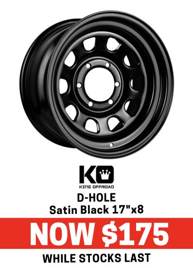 D-HOLE Satin Black 17inch x 8
